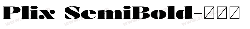 Plix SemiBold字体转换